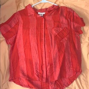 Cropped button up shirt